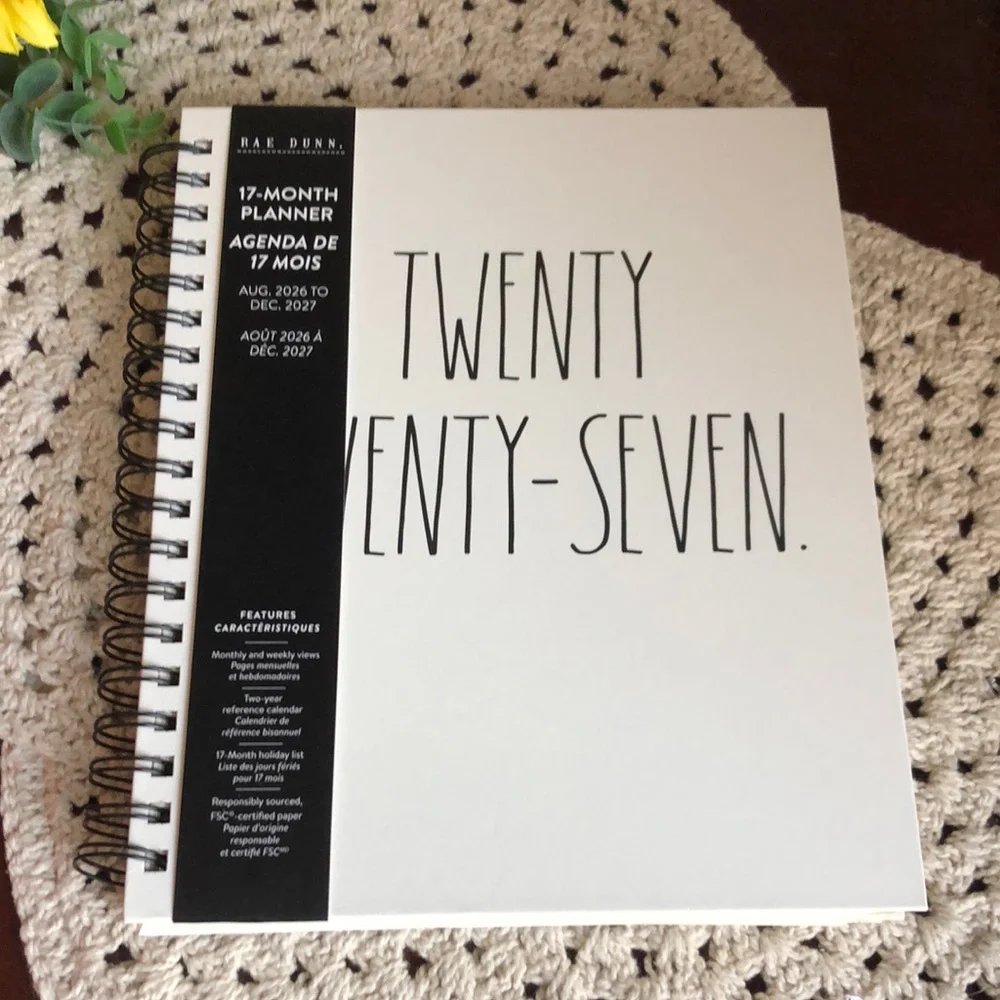 Rae Dunn White Spiral 2027 Planner